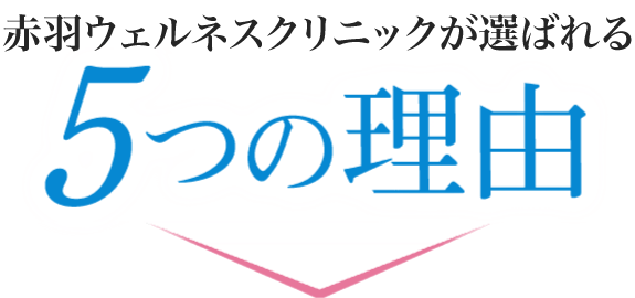 赤羽ウェルネスクリニックが選ばれる6つの理由