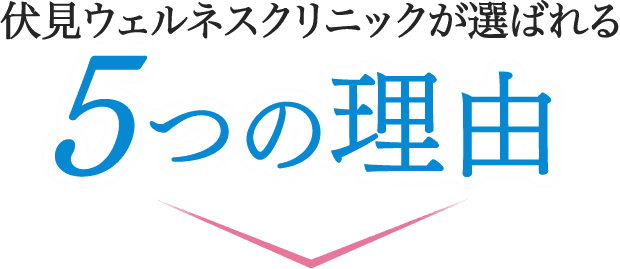 伏見ウェルネスクリニックが選ばれる5つの理由