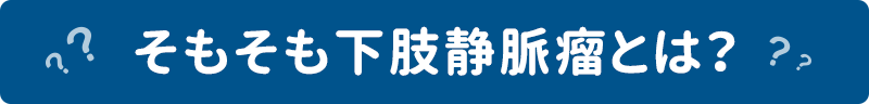 そもそも下肢静脈瘤とは?